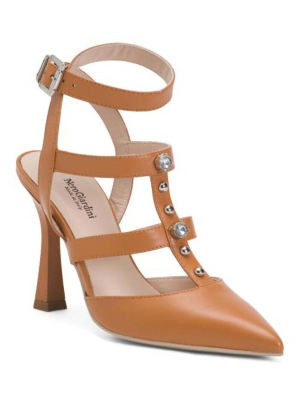 NEROGIARDINI Made In Italy Leather Pointy Toe Court Shoes